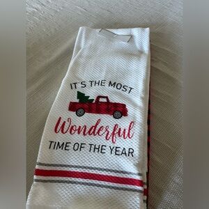 Festive Holiday Red Truck Kitchen Towels